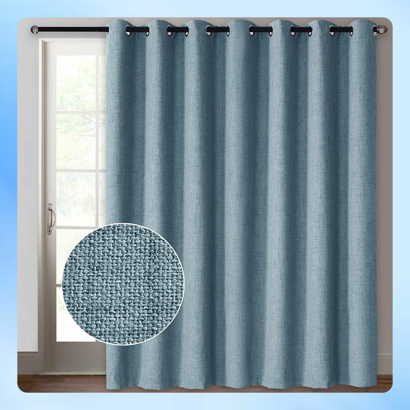 NashyCone Primitive Linen Look 100 Blackout Curtains, Thermal